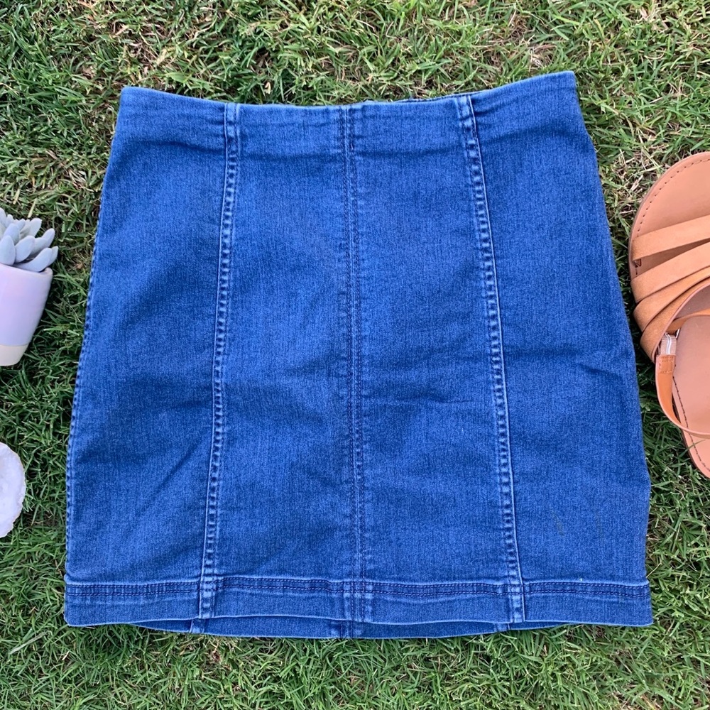 Free People Denim Modern Femme skirt